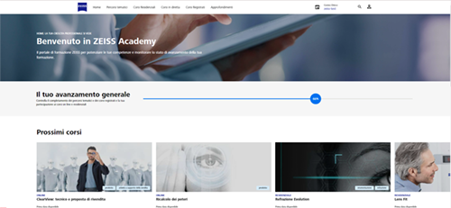 Il nuovo portale ZEISS Academy è online ed è ancora più completo e user-friendly!