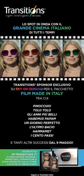 Transitions sponsorizza il pacchetto Sky on demand “Made in Italy” dedicato al cinema italiano.